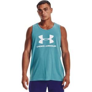 imageUnder Armour Mens Sportstyle Logo Tank433 Glacier Blue  White  White