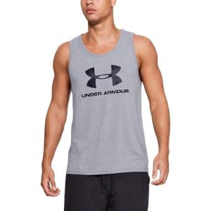 imageUnder Armour Mens Sportstyle Logo TankGray Steel Light Heather