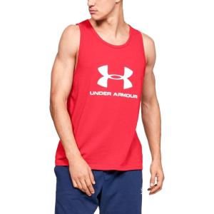 imageUnder Armour Mens Sportstyle Logo TankRed Red