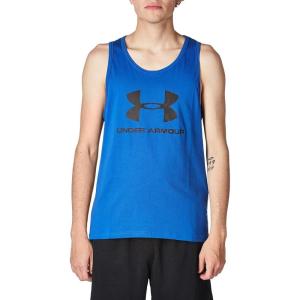 imageUnder Armour Mens Sportstyle Logo TankTech Blue 432Black