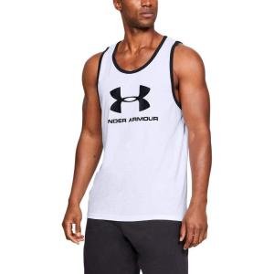 imageUnder Armour Mens Sportstyle Logo TankWhite Black