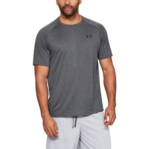 imageUnder Armour Mens Tech 20 ShortSleeve TShirtCarbon Heather 090Black