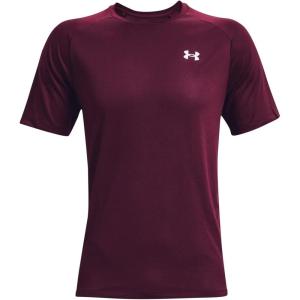 imageUnder Armour Mens Tech 20 ShortSleeve TShirtDark Maroon 602White