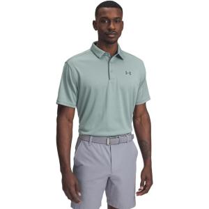 imageUnder Armour Mens Tech Golf Polo348 Silica Green   Pitch Gray