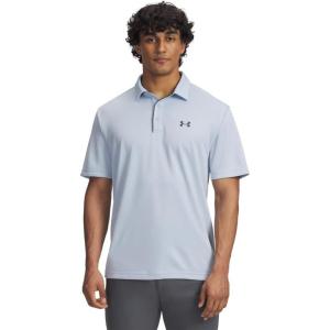 imageUnder Armour Mens Tech Golf Polo455 Blue Calm   Pitch Gray