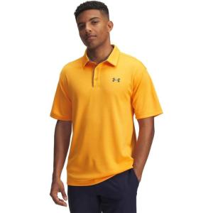 imageUnder Armour Mens Tech Golf Polo793 Squad Orange   Pitch Gray