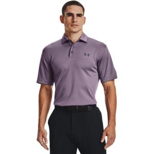 imageUnder Armour Mens Tech Golf PoloClub Purple 530Pitch Gray