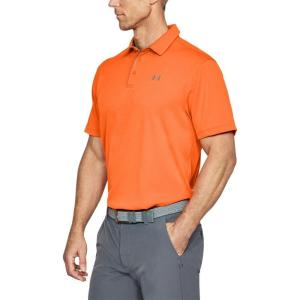 imageUnder Armour Mens Tech Golf PoloTeam Orange 800Graphite