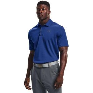 imageUnder Armour Mens Tech Golf PoloTech BluePitch Gray