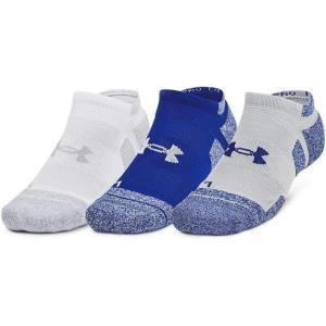 imageUnder Armour Performance Tech Pro No Show Socks 3 Pack400 Royal  White  Mod Gray