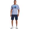 imageUnder Armour Mens Big Logo Short Sleeve TShirtWashed Blue 420Blue Circuit