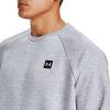 imageUnder Armour Mens Rival Fleece Crew TShirtMod Gray Light Heather 011Onyx White