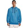 imageUnder Armour Mens Rival Fleece Sportstyle Logo Hoodie437 Petrol Blue Light Heather   Onyx White
