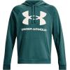 imageUnder Armour Mens Rival Fleece Sportstyle Logo Hoodie722 Coastal Teal   Onyx White