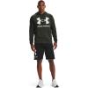 imageUnder Armour Mens Rival Fleece Sportstyle Logo HoodieBaroque Green 310Onyx White