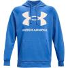 imageUnder Armour Mens Rival Fleece Sportstyle Logo HoodieBrilliant Blue 787Onyx White
