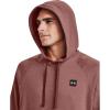 imageUnder Armour Mens Rival Fleece Sportstyle Logo HoodieCinna Red Light Heather 689Onyx White
