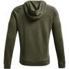 imageUnder Armour Mens Rival Fleece Sportstyle Logo HoodieMarine Od Green Light Heather 390Onyx White