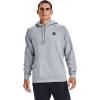 imageUnder Armour Mens Rival Fleece Sportstyle Logo HoodieMod Gray Light Heather 011Onyx White