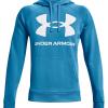 imageUnder Armour Mens Rival Fleece Sportstyle Logo HoodieRadar Blue 422White