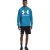 imageUnder Armour Mens Rival Fleece Sportstyle Logo HoodieRadar Blue 422White