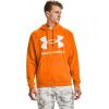 imageUnder Armour Mens Rival Fleece Sportstyle Logo HoodieVibe Orange 850Onyx White