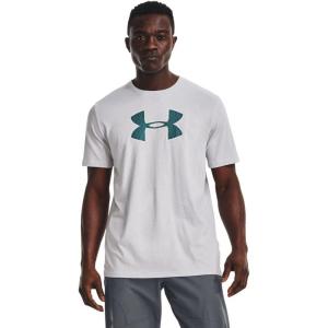 imageUnder Armour Mens Big Logo Short Sleeve TShirt015 Halo Gray Light Heather   Tourmaline Teal