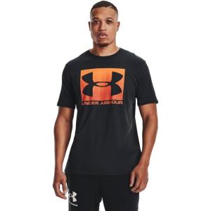 imageUnder Armour Mens Big Logo Short Sleeve TShirtBlack 003Rogue Orange