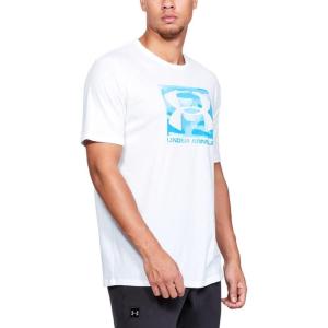 imageUnder Armour Mens Big Logo Short Sleeve TShirtWhite Petrol Blue
