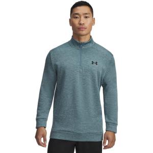 imageUnder Armour Mens Fleece Twist Quarter Zip587 Jasper Blue   Black