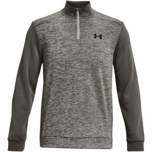 imageUnder Armour Mens Fleece Twist Quarter ZipPewterfresh Clayblack