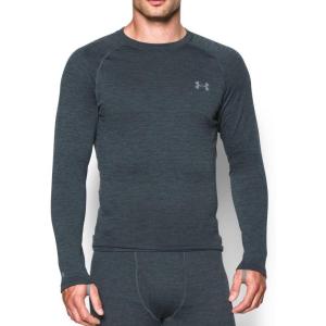 imageUnder Armour Mens Packaged Base 40 Crew TShirtLead Steel