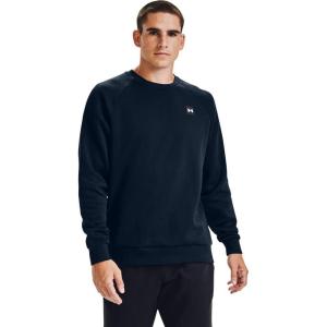 imageUnder Armour Mens Rival Fleece Crew TShirtAcademy Blue 408Onyx White
