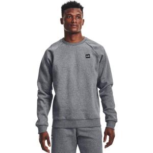 imageUnder Armour Mens Rival Fleece CrewPitch Gray Light Heather 012Onyx White