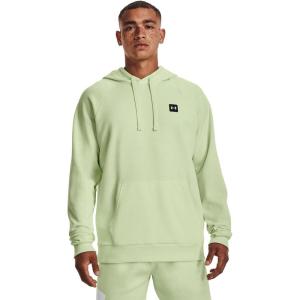 imageUnder Armour Mens Rival Fleece Sportstyle Logo Hoodie369 Phosphor Green   Onyx White