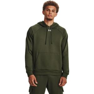 imageUnder Armour Mens Rival Fleece Sportstyle Logo Hoodie390 Marine Od Green   White