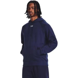 imageUnder Armour Mens Rival Fleece Sportstyle Logo Hoodie410 Midnight Navy   White