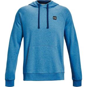 imageUnder Armour Mens Rival Fleece Sportstyle Logo Hoodie437 Petrol Blue Light Heather   Onyx White