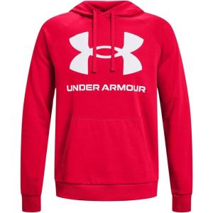 imageUnder Armour Mens Rival Fleece Sportstyle Logo Hoodie600 Red   Onyx White