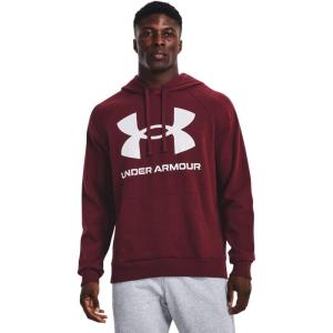imageUnder Armour Mens Rival Fleece Sportstyle Logo Hoodie690 Chestnut Red   Onyx White