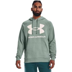 imageUnder Armour Mens Rival Fleece Sportstyle Logo Hoodie781 Opal Green   Onyx White