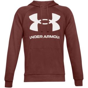 imageUnder Armour Mens Rival Fleece Sportstyle Logo HoodieCinna Red 688Onyx White