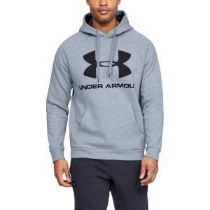 imageUnder Armour Mens Rival Fleece Sportstyle Logo HoodieSteel Light Heather