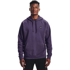 imageUnder Armour Mens Rival Fleece Sportstyle Logo HoodieTwilight Purple 500Onyx White