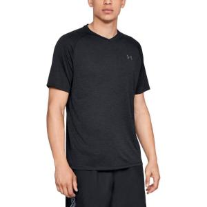 imageUnder Armour Mens Tech 20 VNeck ShortSleeve TShirtBlack 001Graphite