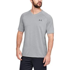 imageUnder Armour Mens Tech 20 VNeck ShortSleeve TShirtMod Gray