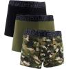 imageUnder Armour Mens 3Pack Performance Cotton Trunks Boxer Briefs with 3quot Inseam AllDay ComfortMarine Od Green