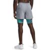 imageUnder Armour Mens Launch Run 5inch 2in1 Shorts035 Steel  Neo Turquoise  Reflective