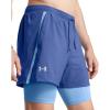 imageUnder Armour Mens Launch Run 5inch 2in1 Shorts432 Tech Blue  Horizon Blue  Reflective