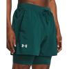 imageUnder Armour Mens Launch Run 5inch 2in1 Shorts449 Hydro Teal  Circuit Teal  Reflective